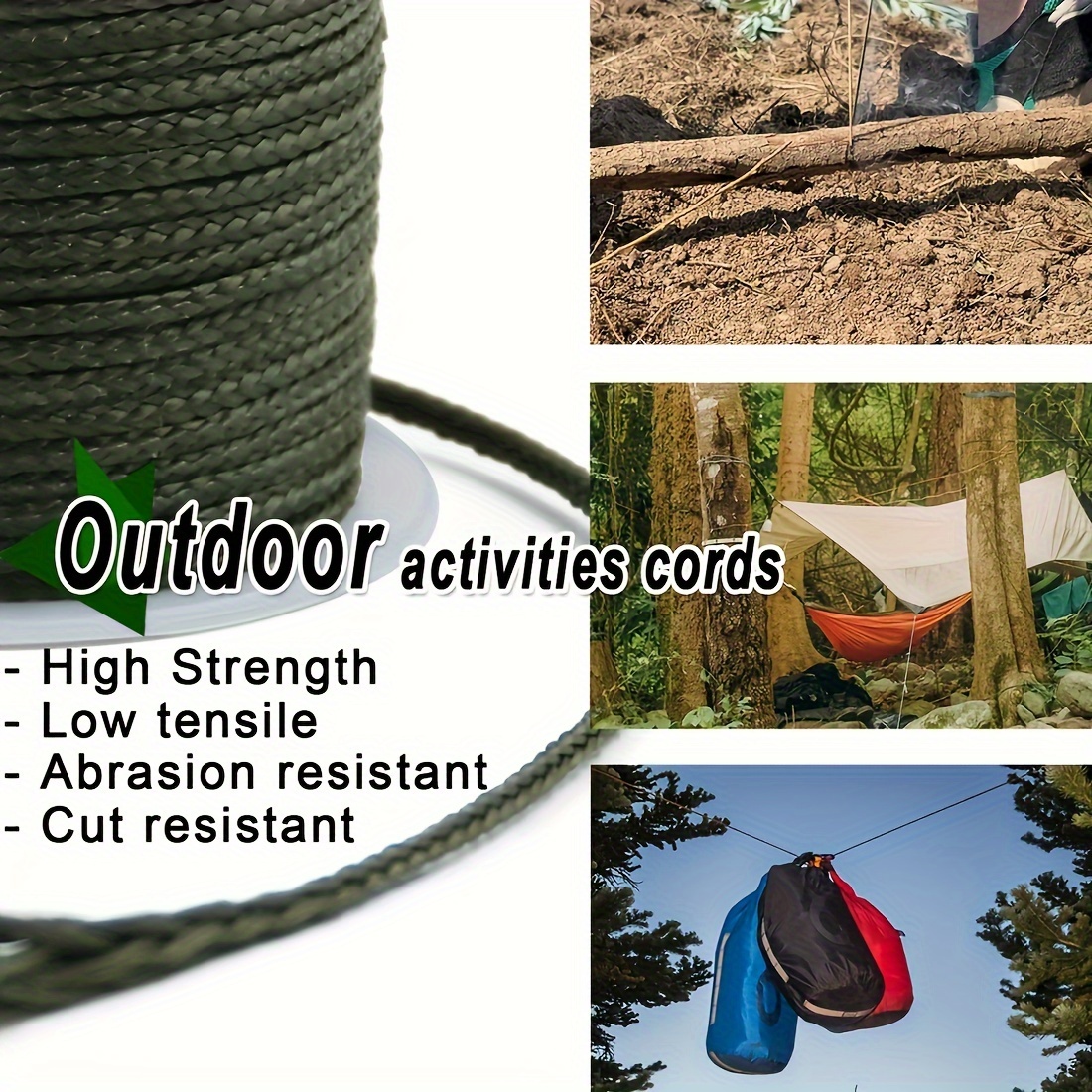 Kevlar Cord 50~1500lbs Braided Kevlar Fishing Line Outdoor Rope Made with  Kevlar