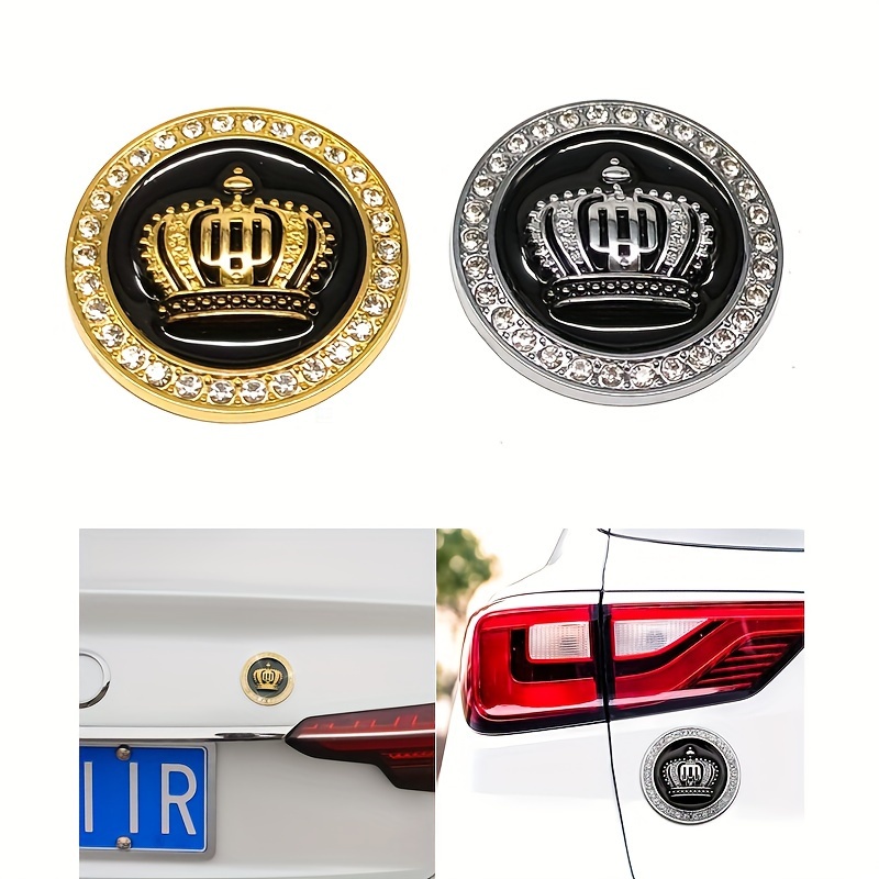 

Fashion Metal Car Styling Decoration Stickers Crystal Crown Personality Car Body Sticker Accessories