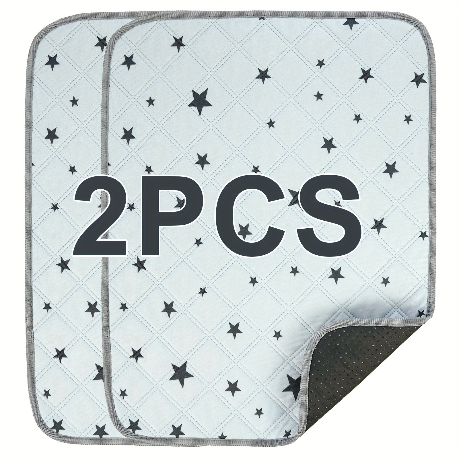 TEMU Star-patterned Washable Dog Pee Pad - Leakproof, Absorbent Training Mat For Puppies & Cats, Reusable Pet Urine Barrier, Non-slip For Car