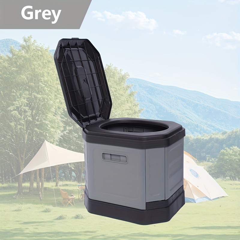 Multi-Functional Portable RV Toilet & Folding Trash Can for Camping