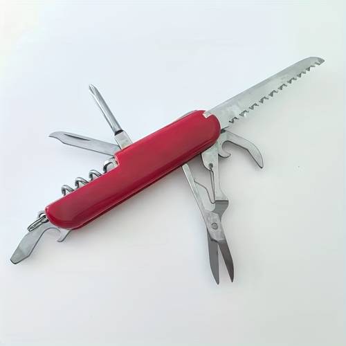 christmas new portable 7 in 1 multifunctional outdoor everyday tool including multifunctional scissors file bottle opener screwdriver cutting saw can opener tweezers and toothpick multifunctional tool set not included