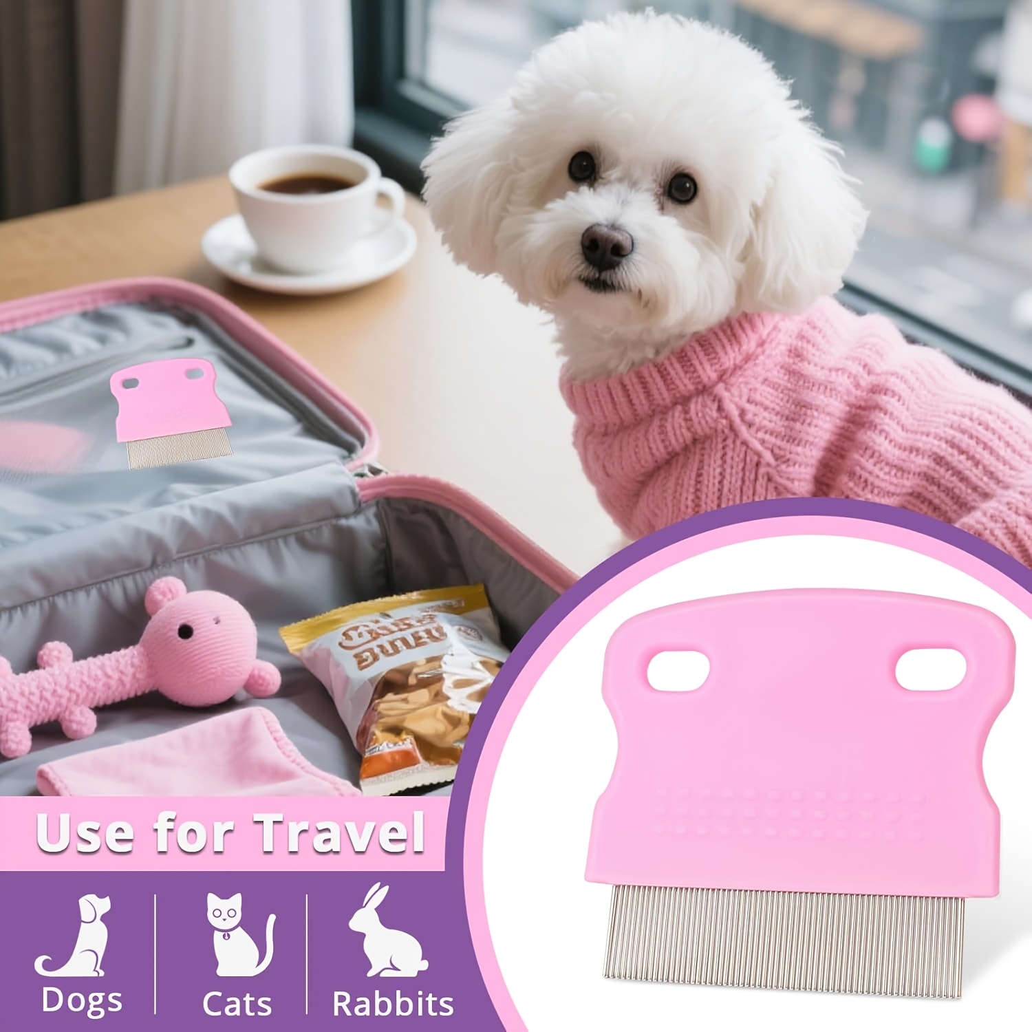 3pcs Pet Flea Comb Set for Cats and Dogs