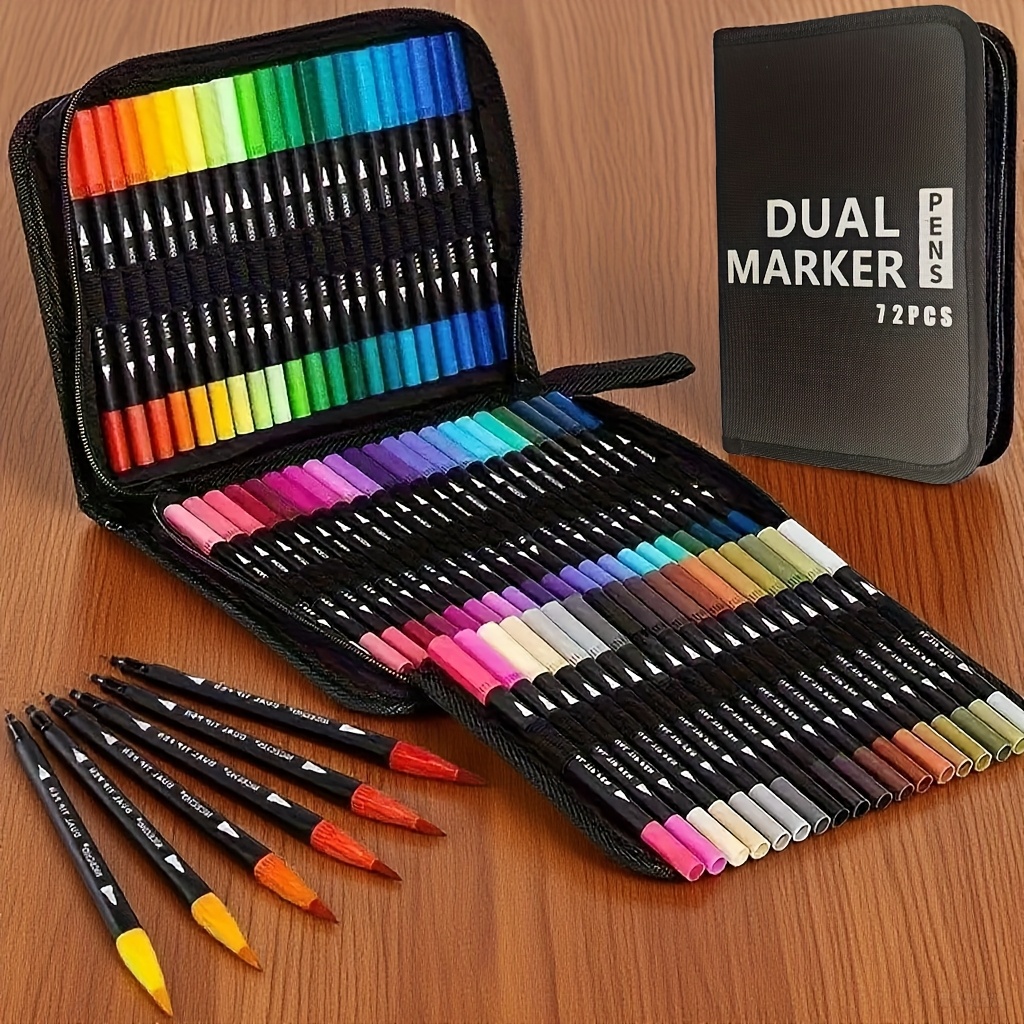 Coloring Supplies. Watercolor Brush Set, Suitable For Artists And Enthusiasts. With Soft And Flexible Nibs. Safe And -free, Making It Very Suitable For Painting, Notebooks
