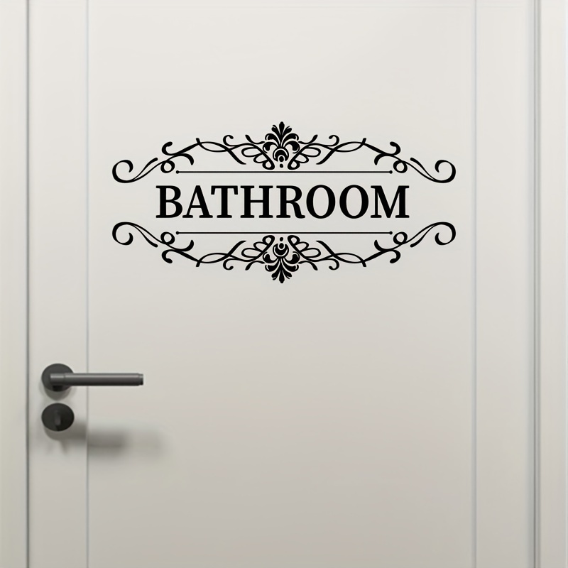 

1pc Home Letter Bathroom Door Sticker, Wall Sticker, An Easy To Remove Self-adhesive, Easy To Identify The Room For Your House