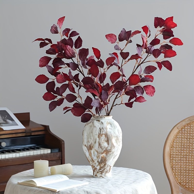 TEMU 2pcs, Artificial Leaves Fake Plants, Home Wedding Party Decoration Thanksgiving Christmas Decoration