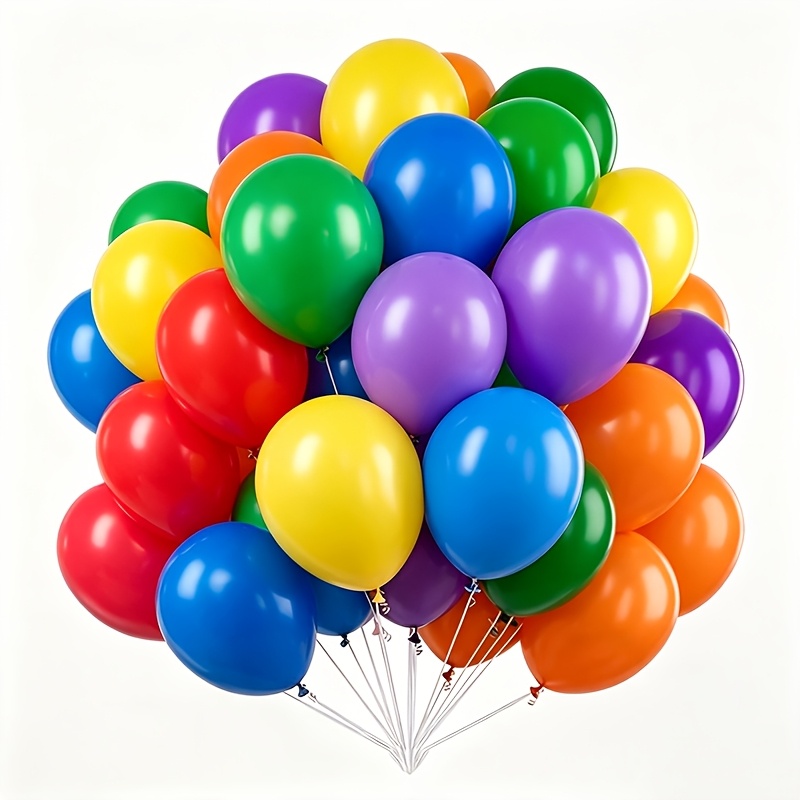 101pcs 5-inch Mini Latex Balloons, Mixed , Perfect For Rainbow Birthday, Wedding, Outdoor Party Decorations, Ideal For Valentine's Day, Christmas, New Year Celebrations
