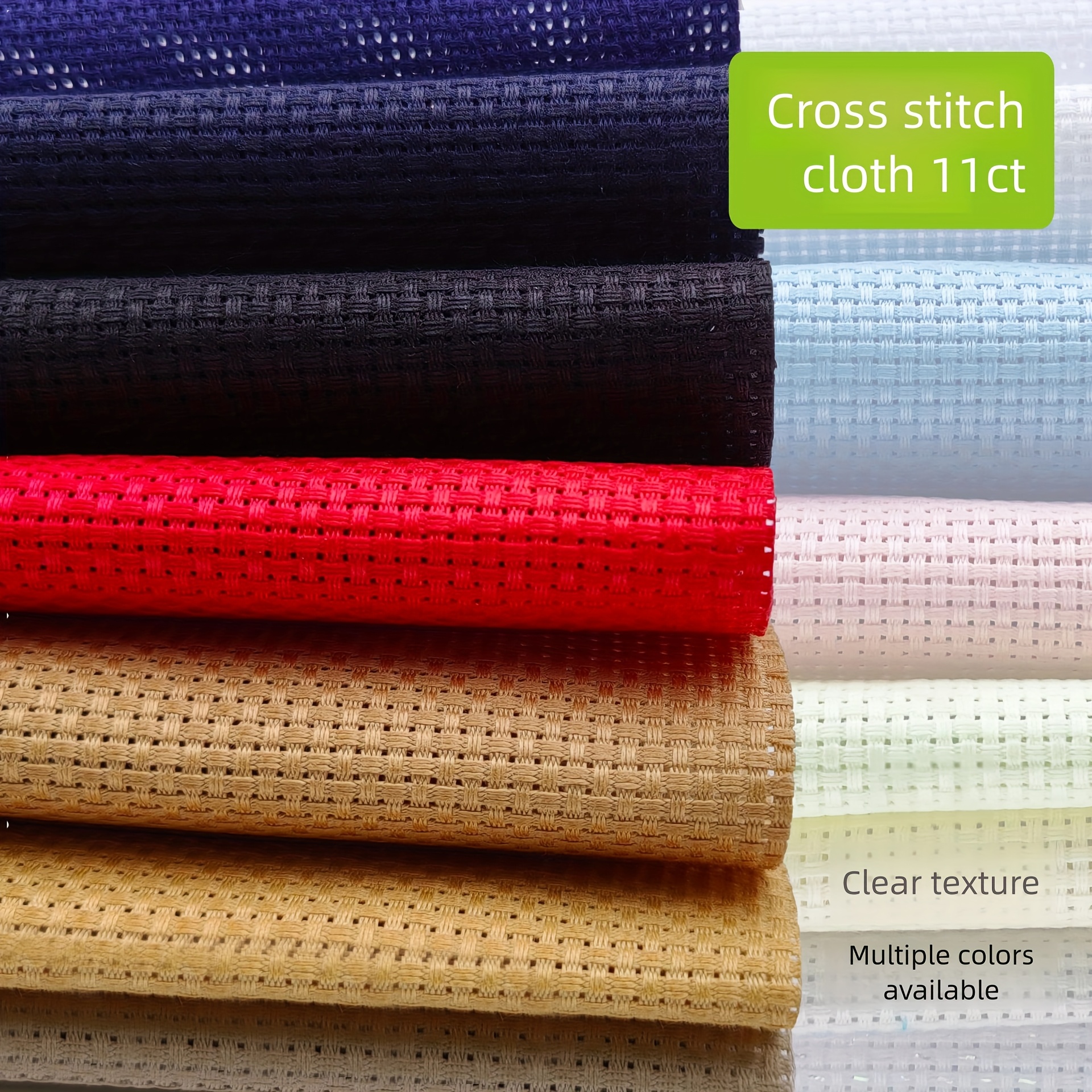 11CT Medium Grid Premium Cross Stitch Fabric for DIY Crafts