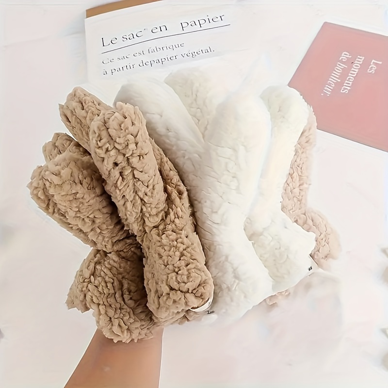 Teddy Bear Cashmere Mittens for Winter - Elastic, Cute Animal Pattern, Warm Knitted Plush for Outdoors, 100% Cashmere Hand Wash - 3 Color Options details 2