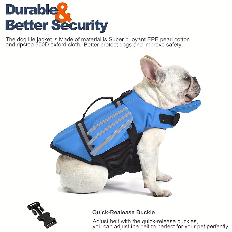 wings dog life jacket adjustable flotation vest chin float Temu