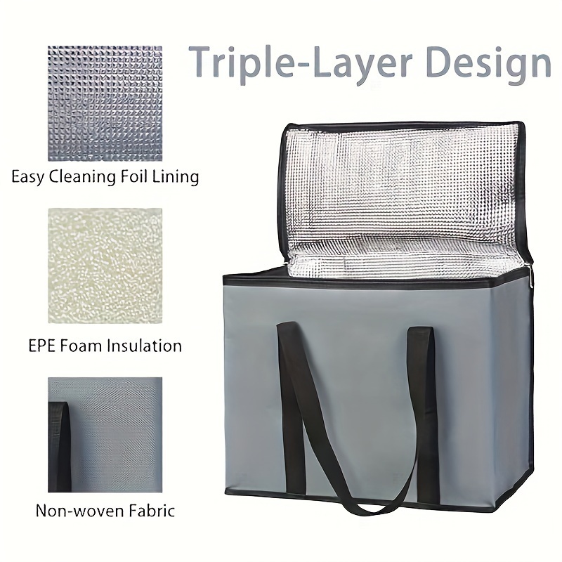 2 Pack Xxl Cooler Bag And Insulated Grocery Bags For Food Delivery