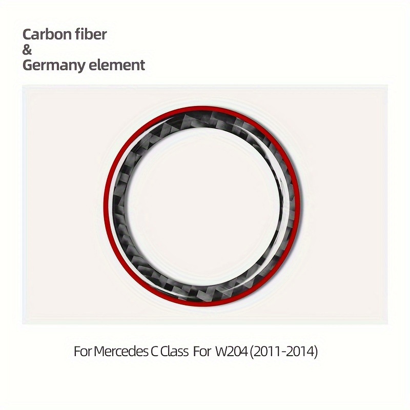 Image of Carbon Fiber For Mercedes For Benz For W204 For W205 For For For For For Glc Automotive Ignition Switch Key Hole Ring Trim Sticker Car Interior Accessory