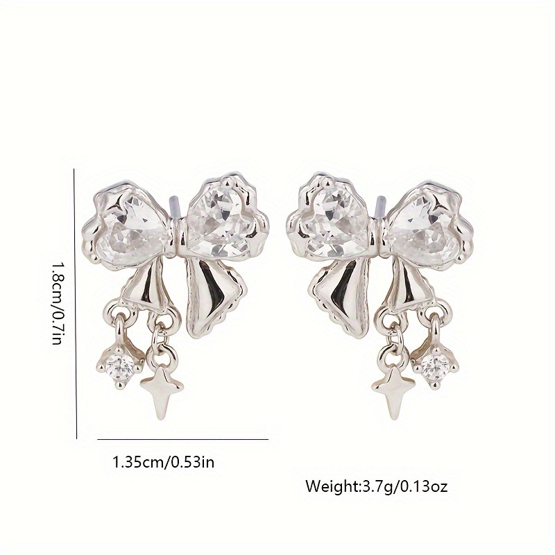 Classic Bow Stud Earrings in 925 Sterling Silver