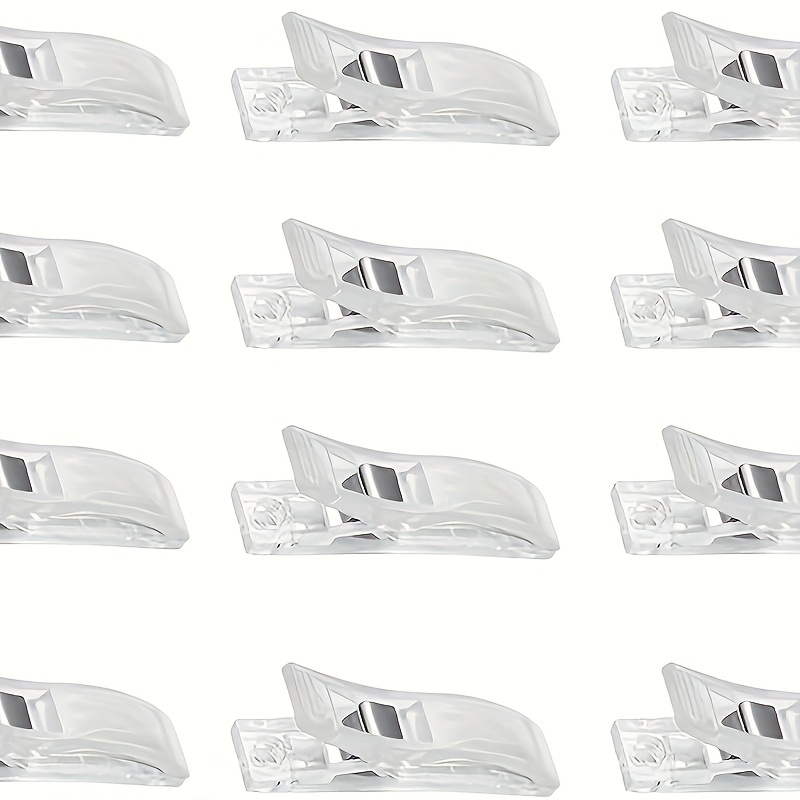 12-pack No-hole Light-transmitting Curtain Clips, Cordless Blackout Curtain Invisible Clips, Temporary Blinds Fixing Clips