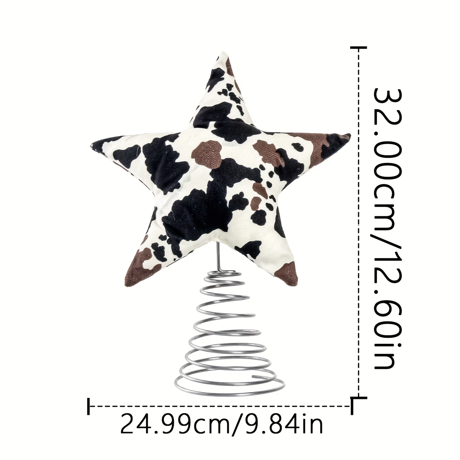 TEMU d'Arbre de Noël en Métal de Vache - Décoration Rustique de Ferme avec à Motif de Vache, Décoration de Fête en Métal pour Arbre de Noël, Adapté