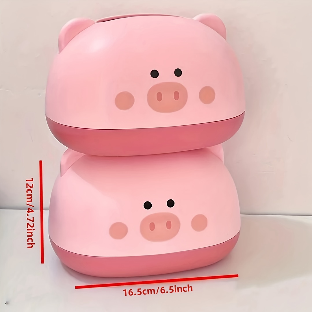 1pc cute penny-shaped tissue box holder - durable plastic multi-functional desktop organizer with adorable    , space-saving tissue dispenser for home, office,   decor, decorative storage for tissues & small items ( ), home decor,   decor, sturdy construction,  , functional decorative piece Product details 3