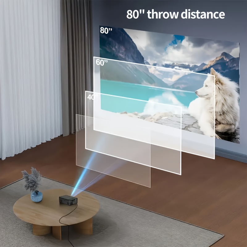 Compact Projector That Offers Local 240P Quick Focus And 1080P Resolution, Featuring Wired Smartphone Screen Mirroring Capability, Compatible with USB, TV Stick, And Laptop, Ideal for Home Cinema, Television, And Live Streaming
