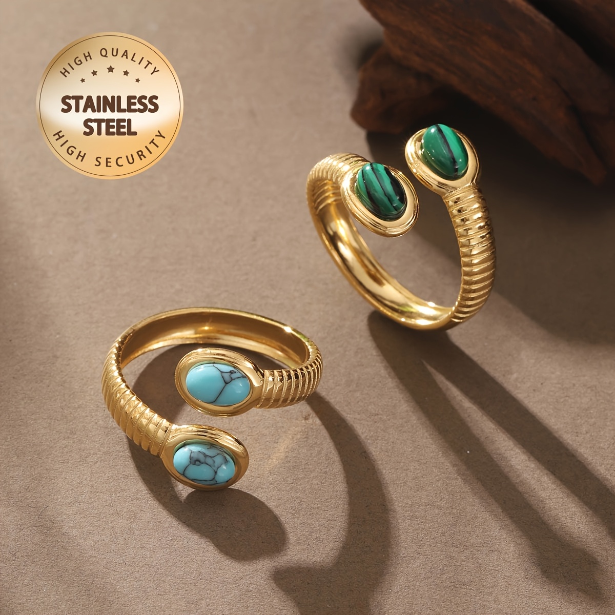 1 טבעת נירוסטה אלגנטית עם נגיעות ולומי שיקיז - תכשיט מושלם או רצועה מעוות סגנון - חופשה בוותת סגנון. איכותיים לנשים, תכשיטי מתנה אופנתיים | סגנון בוהמי | נגיעות אקזוטיות