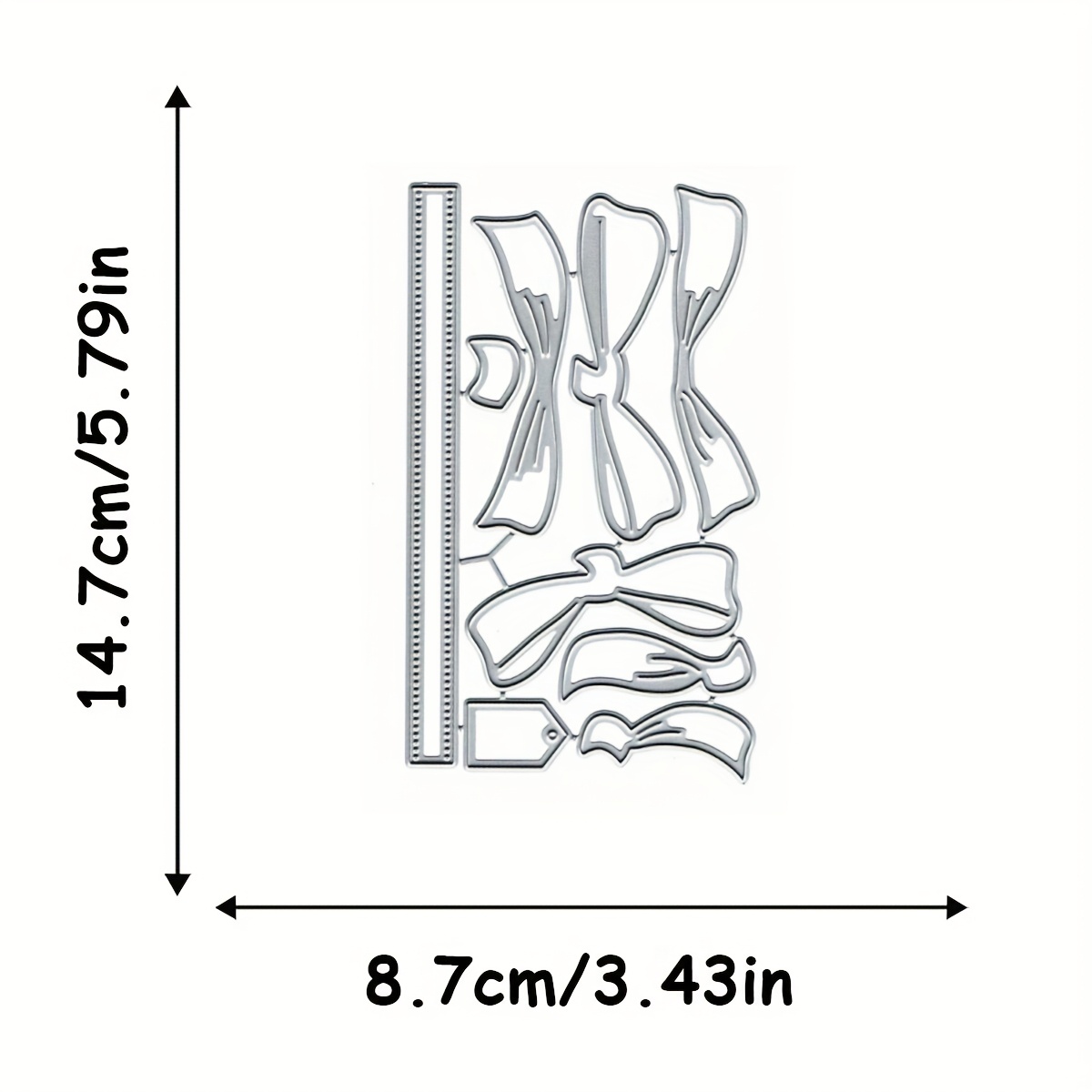 Image of 1pc Big Beautiful Bow Metal Die Cuts, Merry Christmas Gift Bowtie Cutting Dies Stencils For Diy Scrapbooking Decorative Embossing Paper Card