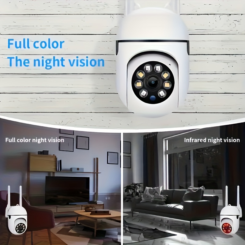 A Wireless Security Camera with Color Night Vision Capabilities, Featuring a Camera, Wifi, Motion Detection, And Visual Alert Functions—Ideal for Outdoor Security, Advanced Electronic Monitoring, Versatile for Indoor Use, Wall-Mounted Design 12 A Wireless Security Camera with Color Night Vision Capabilities, Featuring a Camera, Wifi, Motion Detection, And Visual Alert Functions—Ideal for Outdoor Security, Advanced Electronic Monitoring, Versatile for Indoor Use, Wall-Mounted Design