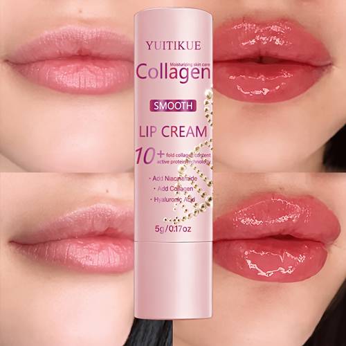 collagen lip balm lips plump and smooth suitable for all lip types provides 24 hour long lasting moisture and brightens the lips an for daily lip care
