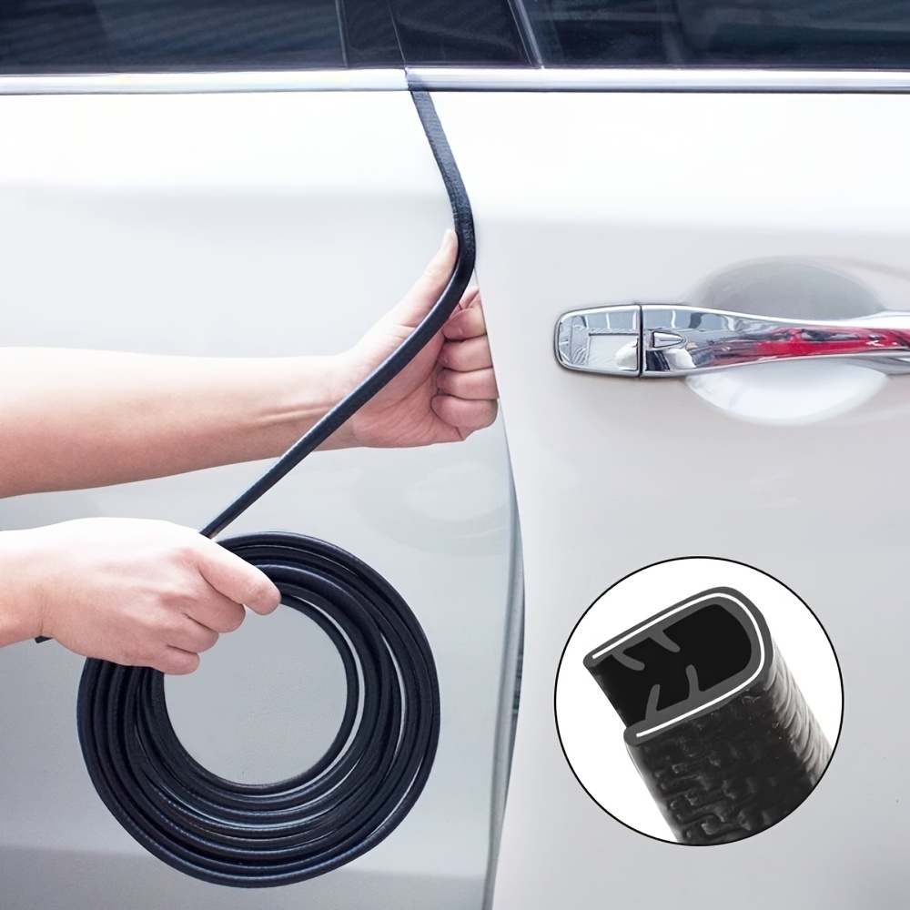 U formos krašto atsparumo smūgiams sandarinimo juostelė, 11,99 metro / 472,44 colio, juoda automobilio durų krašto apsauga nuo įbrėžimų, universalus automobilių durų sandariklis ir atsparumo smūgiams juostelė su plienine apdaila, U formos juoda, krašto dekoratyvinė guma, triukšmą mažinanti ir dulkių