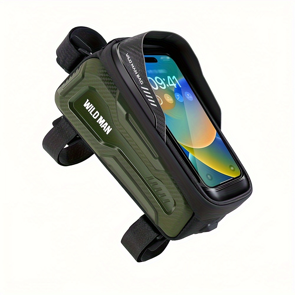 Image of Touch Screen Bike Bag, 1l Bicycle Top Tube Bag For 4.7-6.8in Phone Size, Cycling Accessories