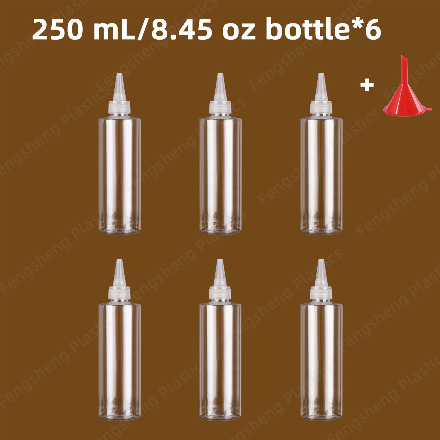 TEMU 6pcs Portable Travel Bottles, Refillable Squeeze Bottles, Pet Dispenser, Dropper Bottles, Suitable For Shampoo, Lotion, Cosmetics, Shower Gel,