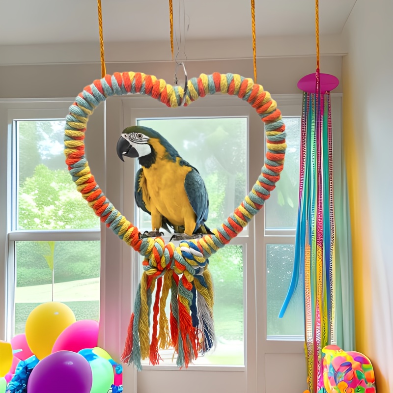 

Bird Swing Toy - Plastic Parrot Perch & Claw Grinding Stand, Perfect Christmas Gift For Pet Birds