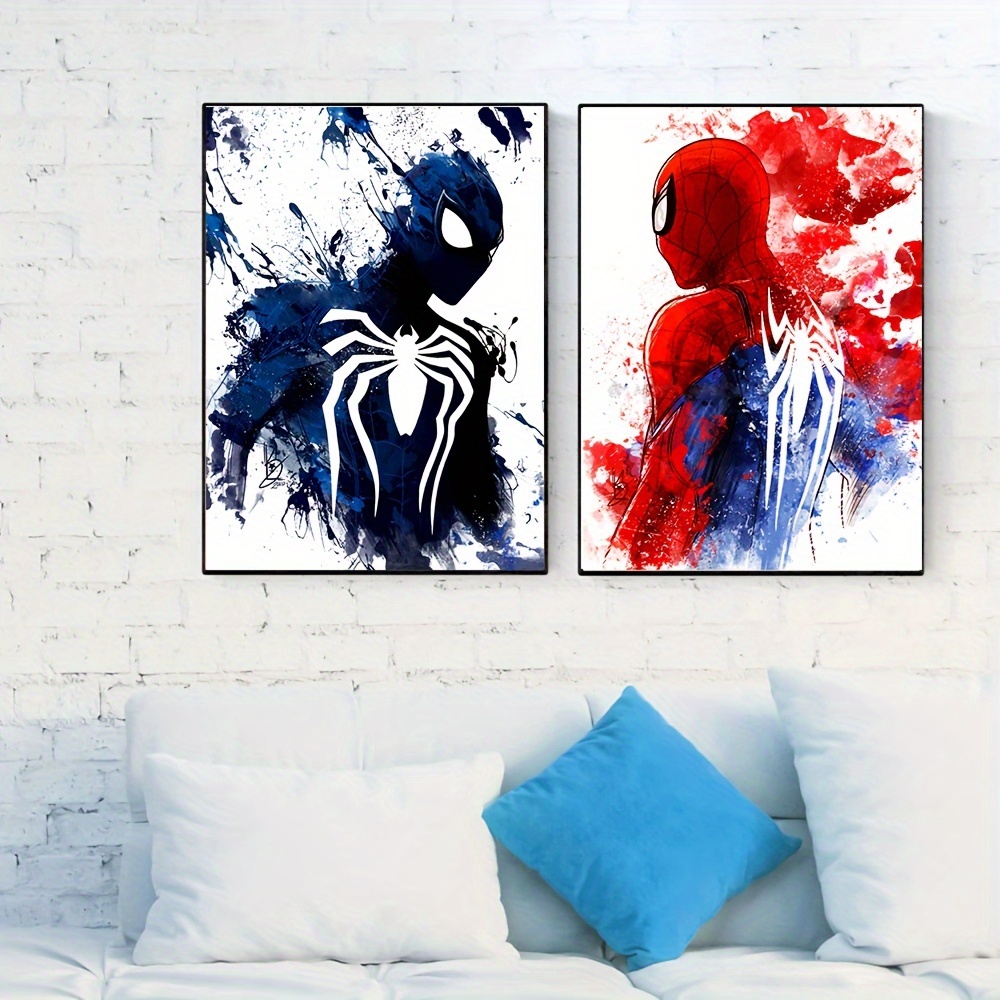 Spiderman VS Venom Marvel Figura impresa y pintada a mano en 3D, estatua de  regalo de decoración -  México