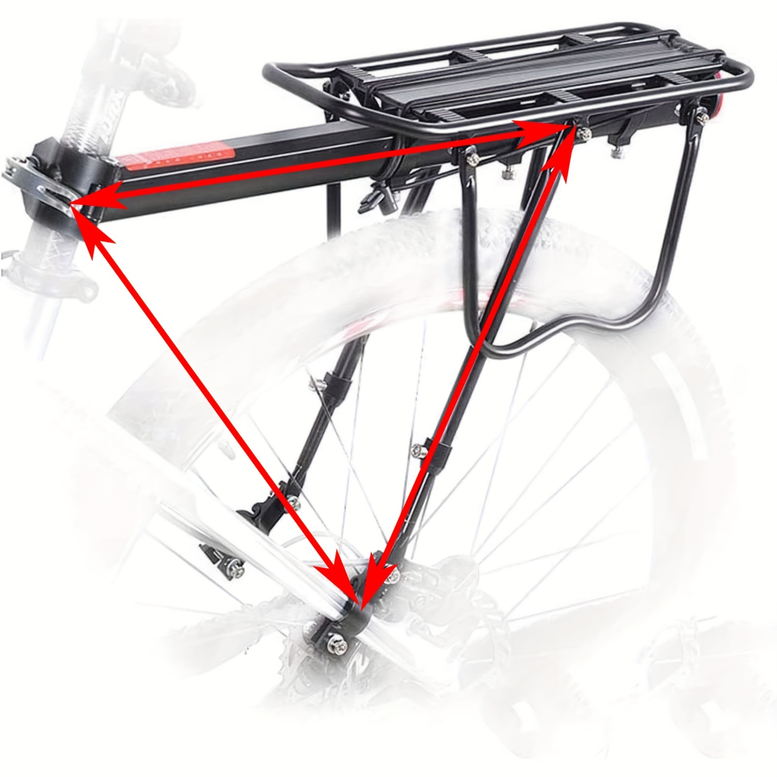1pc rear bike rack capacity adjustable bike cargo rack for adult back of bike carrier details 2