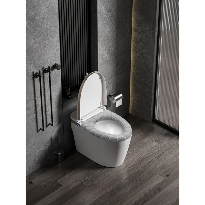 

Luxurious Plush Toilet Seat Cover - Thick, Non-woven Material For Comfort & Hygiene In The Bathroom