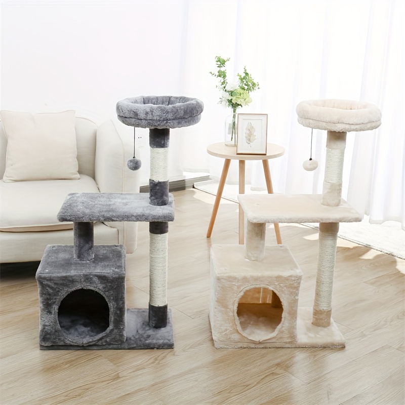 

Cat Tree Tower For Indoor Cats With Scratching Posts Cat Condo, Large Perch Multi- Level Platforms For Kittens And Small Cats