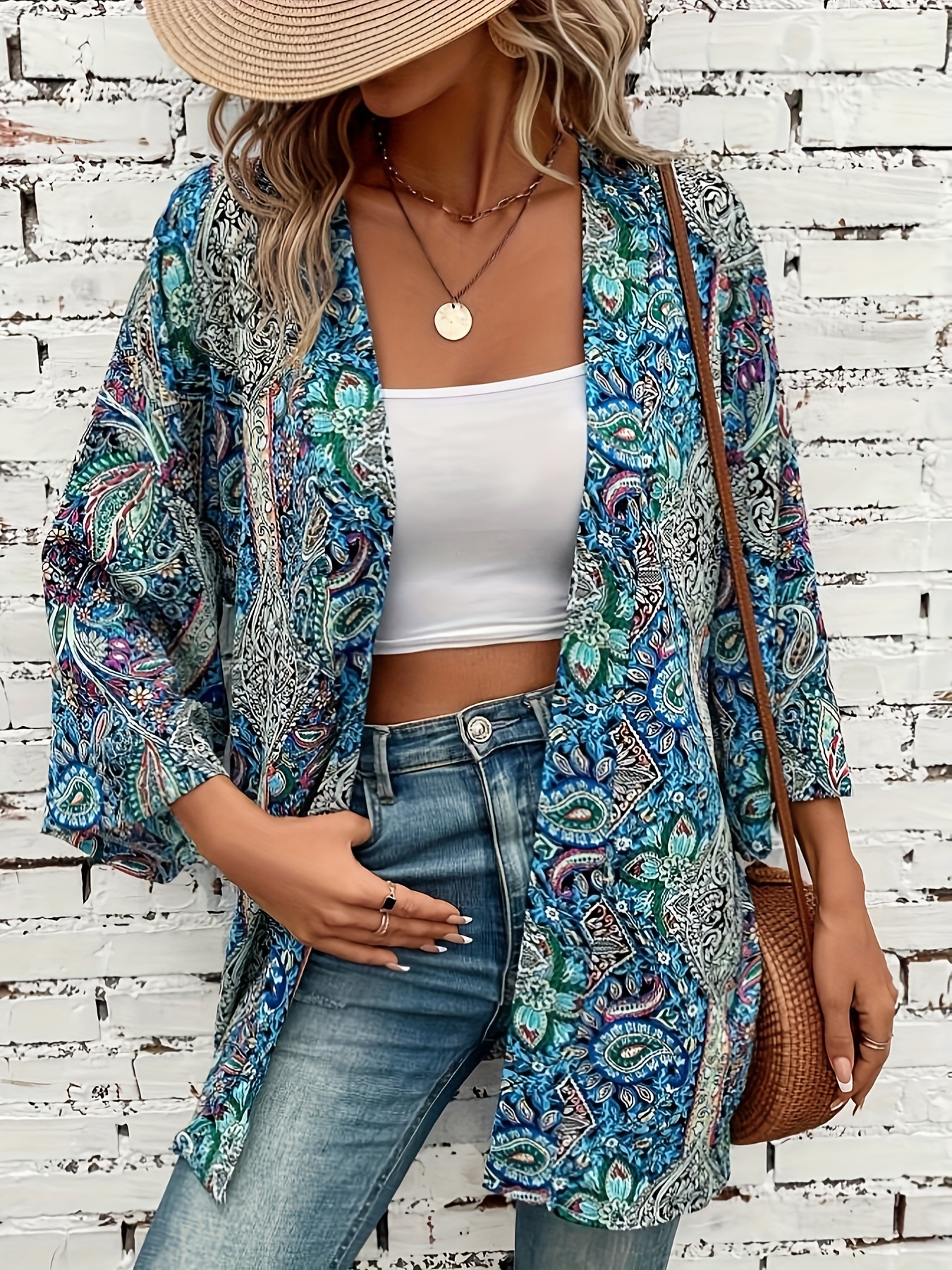 Paisley kimono cardigan hotsell