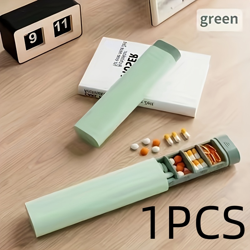 Image of 7-grid Portable Storage Organizer For Medication, Vitamins, Jewelry, Earrings In Multiple Colors