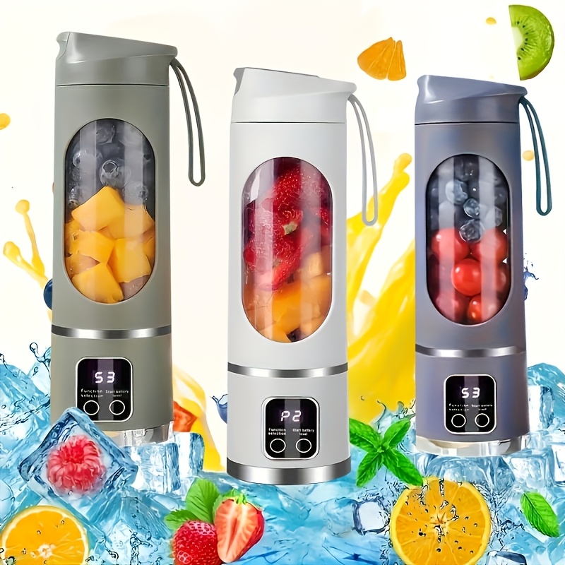 USB Rechargeable Portable Blender And Handheld Juicer - Easy to Clean, Great for Smoothies, Milkshakes, And Fresh Fruit Drinks - 10.14 Oz to 16.91 Oz Capacity with Digital Display - Perfect for Home, Office, Travel Outdoors