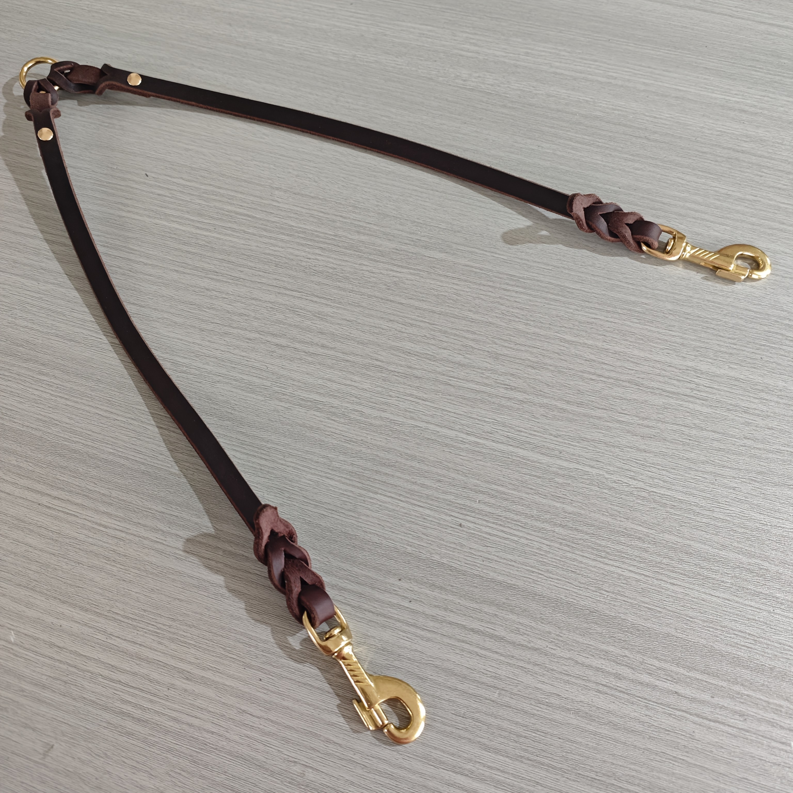 Double Dog Leash Leather, Tangle-Free, Soft & Comfortable