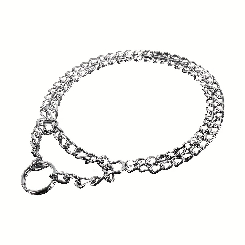 E-shop Robustes Hundehalsband - Eisenkettenanhänger mit Schloss, geeignet für kleine, mittlere große Hunderassen von Welpen bis zu erwachsenen Hunden,