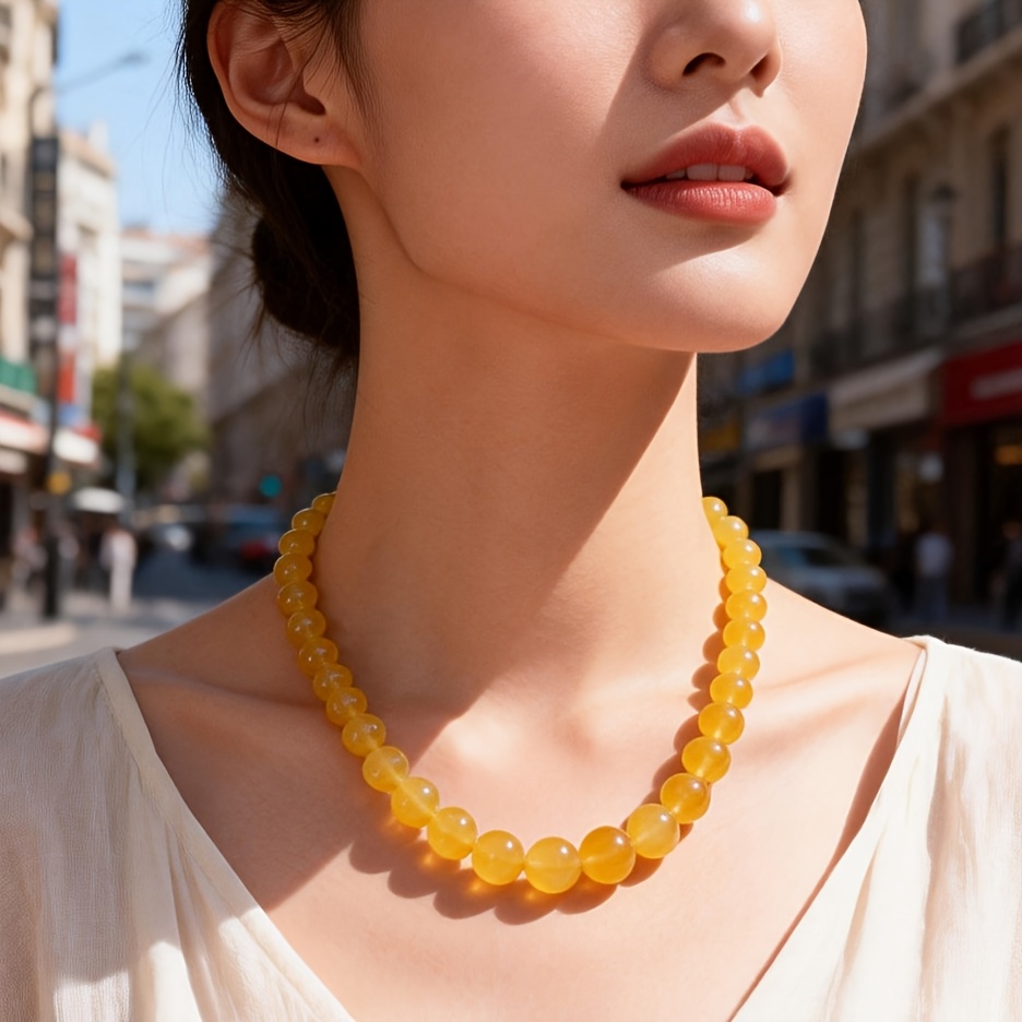 60pcs Agate Necklace, Sunset Glow Colour Transition