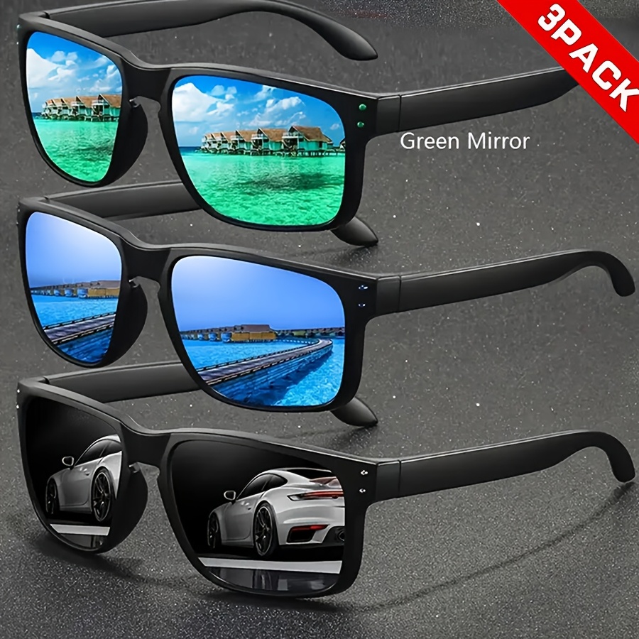 Image of 3pcs Fashionable Vintage Semi-rimless Square Plastic Trendy Sunglasses, Unisex, Suitable For Street Photography, Parties, Music Festivals