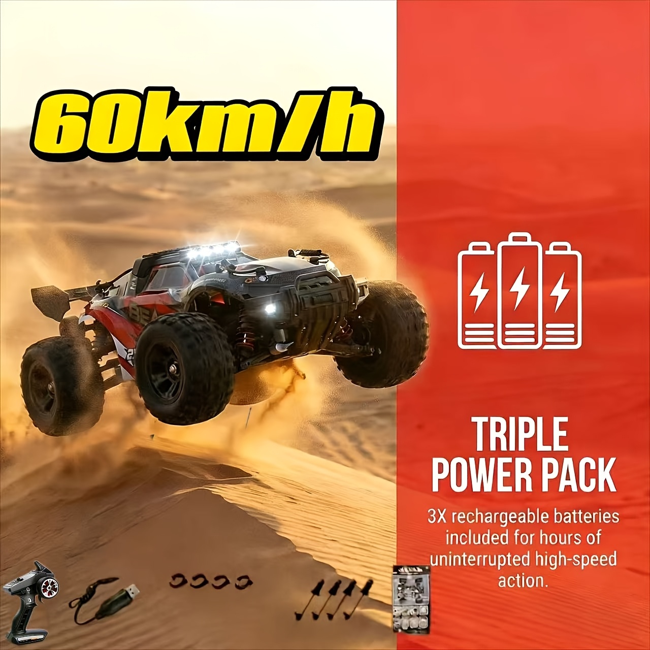 Image of Sg118max 60 Km/h 1:18 -new Brushless Rc Off-road Car Racer With 3 Batteries Professional Model Not A Toy For Professional Users Only