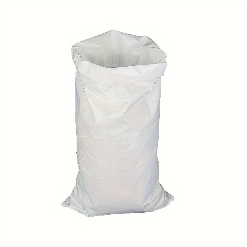 

20-piece Heavy-duty White Woven Sand Bags, 60gsm Thick, Multi-purpose Storage & Flood Protection, Ideal For Pieceaging And Shipping