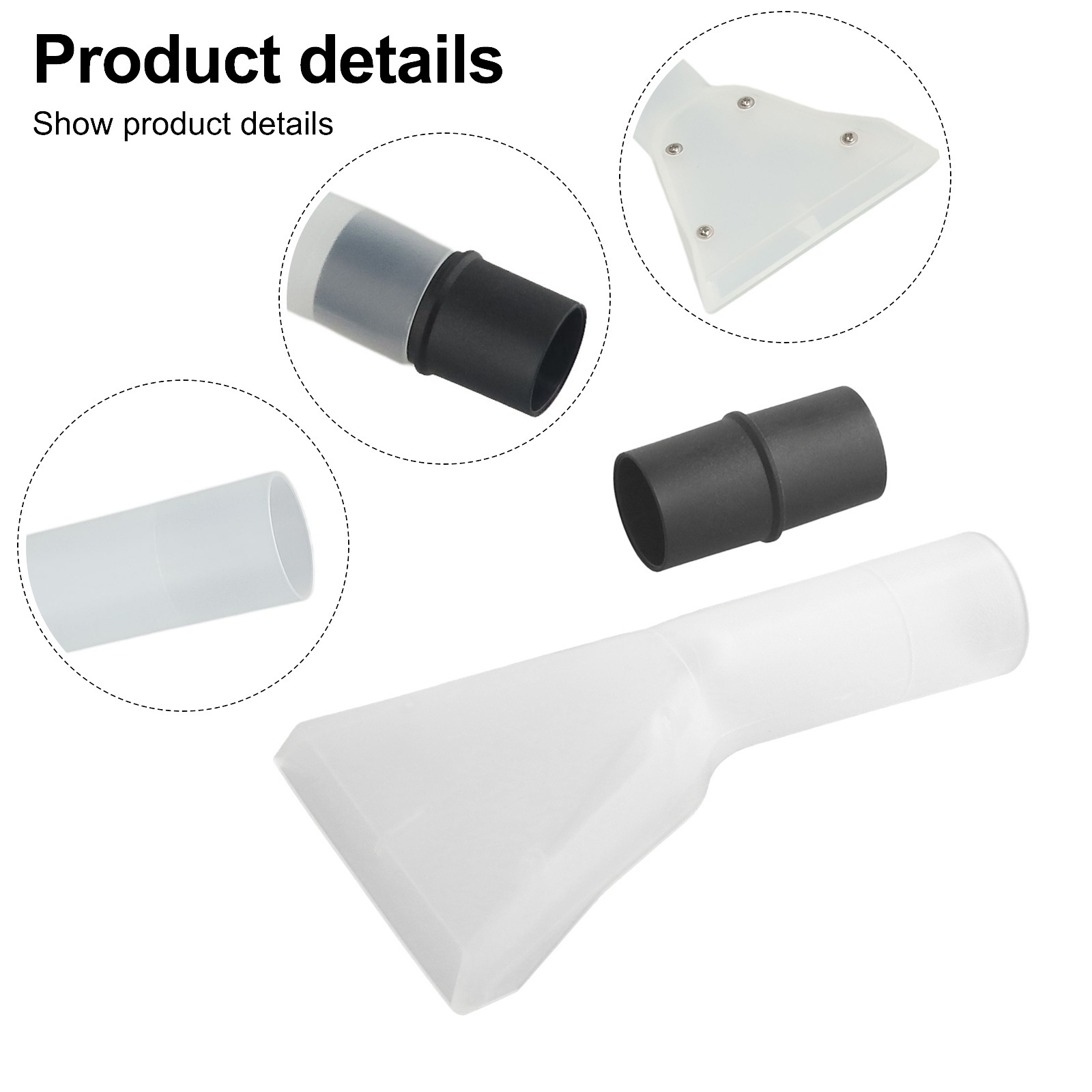 TEMU Transparent Upholstery Vacuum Extractor Nozzle Head 32- Compatible With Most Portable Carpet Cleaners And Wet Dry Vacuums For Car Detailing,