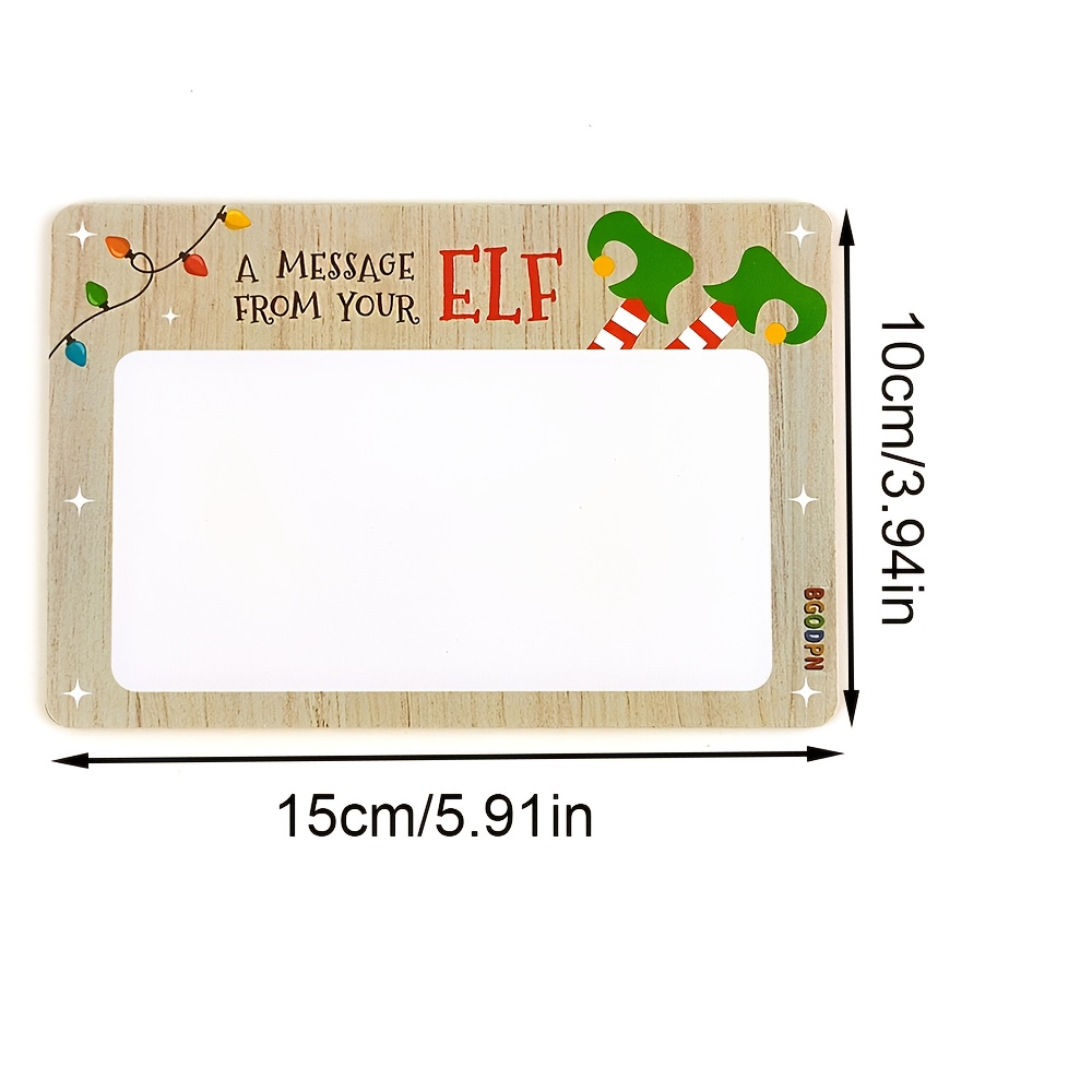 TEMU Christmas Party Elf Figurine, Elf Message Board