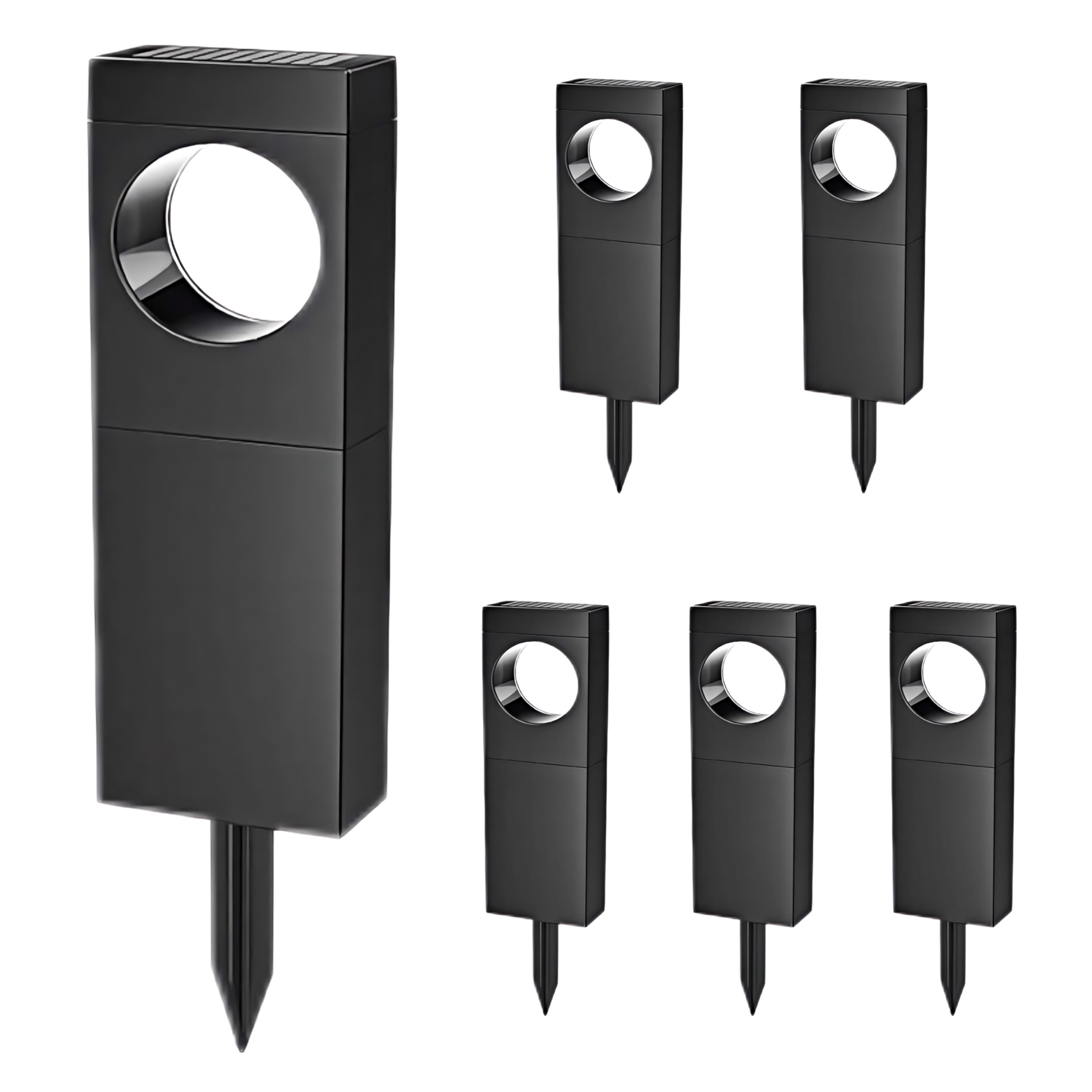 TEMU Solar Outdoor Lights 6/4 Pack, Bright Pathway Outdoor, , Moon Shape Landscape, Auto For Outside Yard Garden Path, Ipx5 Solar Pathway Lights