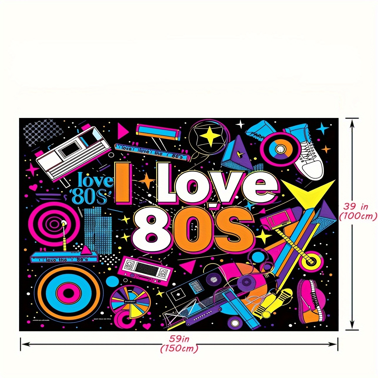 80's Party Photography Backdrop 80's Theme Party Background - Temu