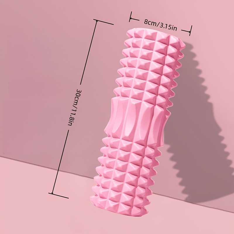 Image of 1 Foam Roller, 30cm In Length, Made Of Eva, Suitable For Exercising The Back And Enhancing Mobility. This Back Massage Roller Is Ideal For Pilates, Yoga, And Gym Training! Fitness Accessories