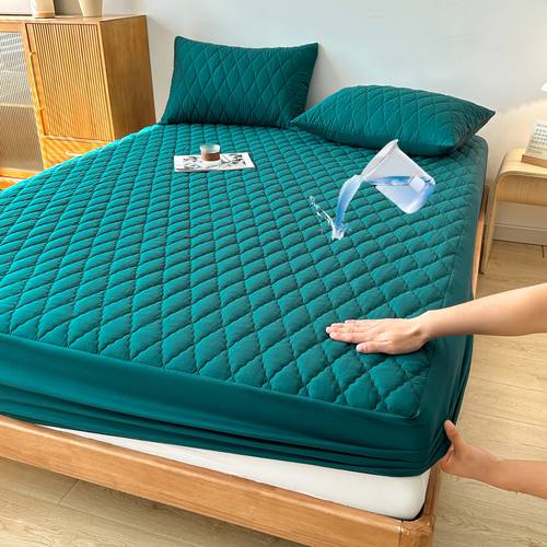 1 color waterproof mattress protector cover no pillowcase or pillow insert soft and comfortable solid color bedding waterproof mattress cover for bedroom waterproof fitted sheet fitted sheet only