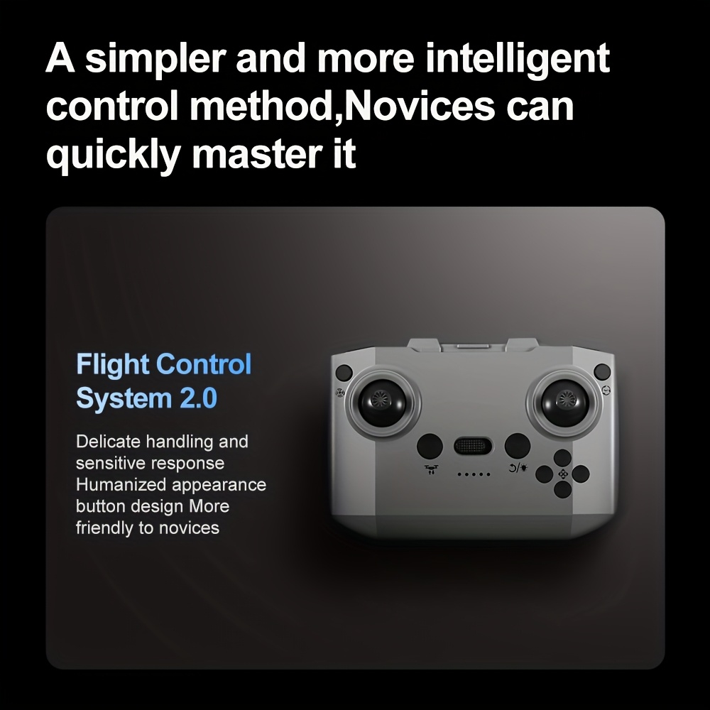 Remote UAV with High-Definition ESC Dual Cameras, Intelligent Obstacle Avoidance, Optical Flow Positioning, Safety Design, 360 Flip, Foldable Design, 6-Channel Gyroscope, One-Button Calibration/ Take-Off/ Landing, Headless Mode, LED Body/ Light, Emergency Stop, Waypoint Flight, Gravity Sensor, Outdoor Quadcopter, Perfect Holiday Gift.