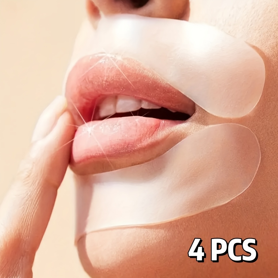 

Lot de 4 Patchs en Silicone pour Lèvres, Patchs en Silicone Réutilisables pour , Outils de Soin de , Tampon en Silicone de Nuit pour Femmes