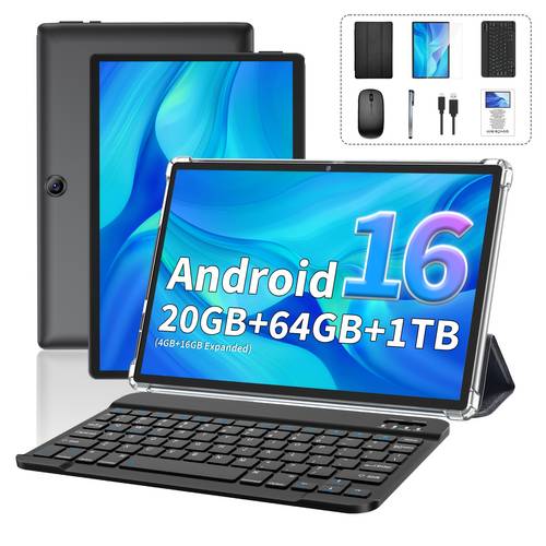zdjęcie przedmiotu tablet z 2026 , 20 (4+16) gb , 64 gb rom, 10-calowy, tablet 2 w 1 dostępny w wersji tylko tablet/tablet z klawiaturą, myszką, etui i opcjami rysika bez zasilania, odpowiedni do codziennego użytku, nauki i biura, tablet, pad